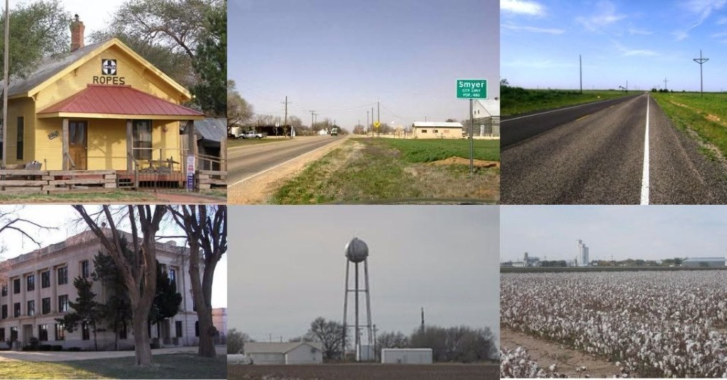 Hockley County Communities - Ropesville, Smyer, Levelland Courthouse, and Cotton Fields